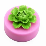 2021 Newest different sizes 3D Peony shaped fondant cake decorating Silicone Mould DIY Baking Tool flower handmade soap mold