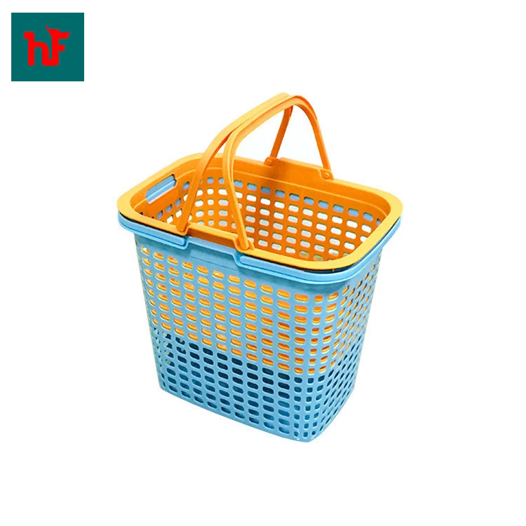 24L China household bathroom plastic washing clothes collapsible plastic laundry basket