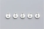 26 English alphabet round pendant charm