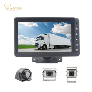 3 channels video input AHD 1080P/720P/CVBS 7inch rearview LCD TFT car monitor  with touch button sunvisor remote control