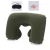 Import 3 in1 Travel Pillow Set Inflatable Neck Cushion Pillow + Eye Patch + Earplug Comfortable Long Travel Accessories PVC Flocking from China