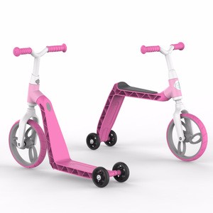 3 wheels 2 in 1 multi-function kids scooter &amp; balance bike children bicycle