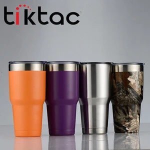 30 oz Powder Coated Double Wall 18/8 Stainless Steel Copper Tumbler