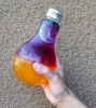 350 ml light bulb glass bottle with cap for bubble tea milk cold pressed juice