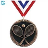 3D Antique Copper Custom Tennis Metal Medal