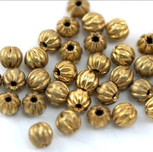 3mm Eco-Life Jewelry Making Brass Spacer Pumpkin Beads