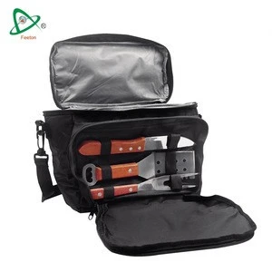 3pcs bbq tool set with insulated water proof cooler bag