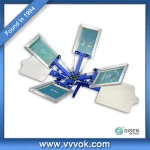 4 color 2 station manual silk screen printer