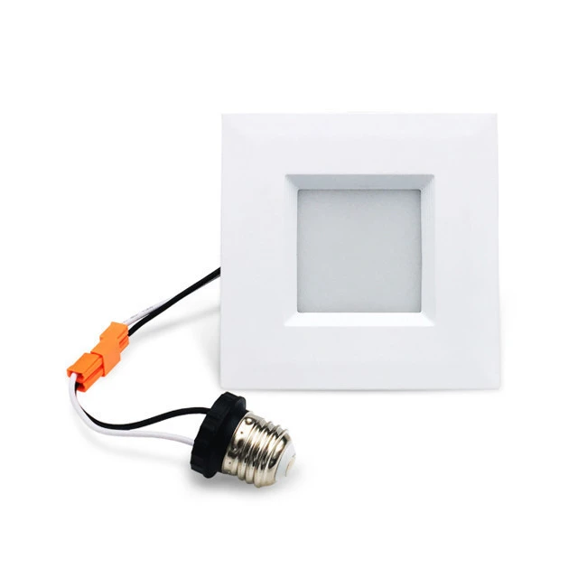 4 inch 8W 600lm lumen led square retrofit kit recessed downlight