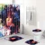 Import 4pcs/set African woman bathroom non-slip mat and shower curtain set home decoration from China