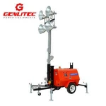 4x1000W Flood Lights 8KW Diesel Generator Powered Diesel Light Tower