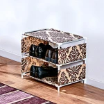 5 Layer Mulit Layer Nonwoven Fabric Galv Steel Tube Dustproof Shoe Rack Cabinet Shelf Storage Organizer