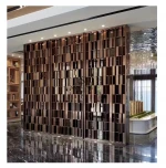 5 Stars hotel restaurant gold stainless steel hall wall partition screen room dividers
