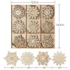 50 Pieces Wooden Snowflake  DIY Wood Crafts for Christmas Tree