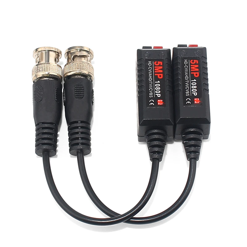 5MP 1080P Coaxial UTP BNC male HD single channel  passive video balun twisted pair transmitter for video audio cctv accessories