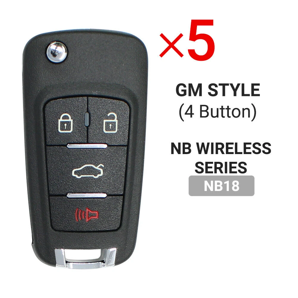 5PCS KEYDIY KD Universal Car Flip Remote Wireless Key GM Style 4 Buttons NB18
