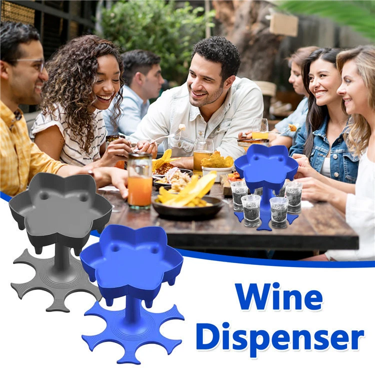 6 Shot Glass Dispenser Wine Glass Hanging Holder Stand Rack Liquor Dispenser Gifts Drinking Games Holder