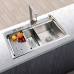 6045 Sanitary ware wash basin single  bowl stainless steel handmade kitchen undermount sink