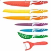 7pcs Swiss Royalty Non-Stick Color Knife set with color handle