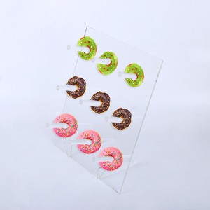9 Hole Acrylic Donut Doughnut Wall Display Rack  for Birthday Party Wedding Favor Table Stand Holder