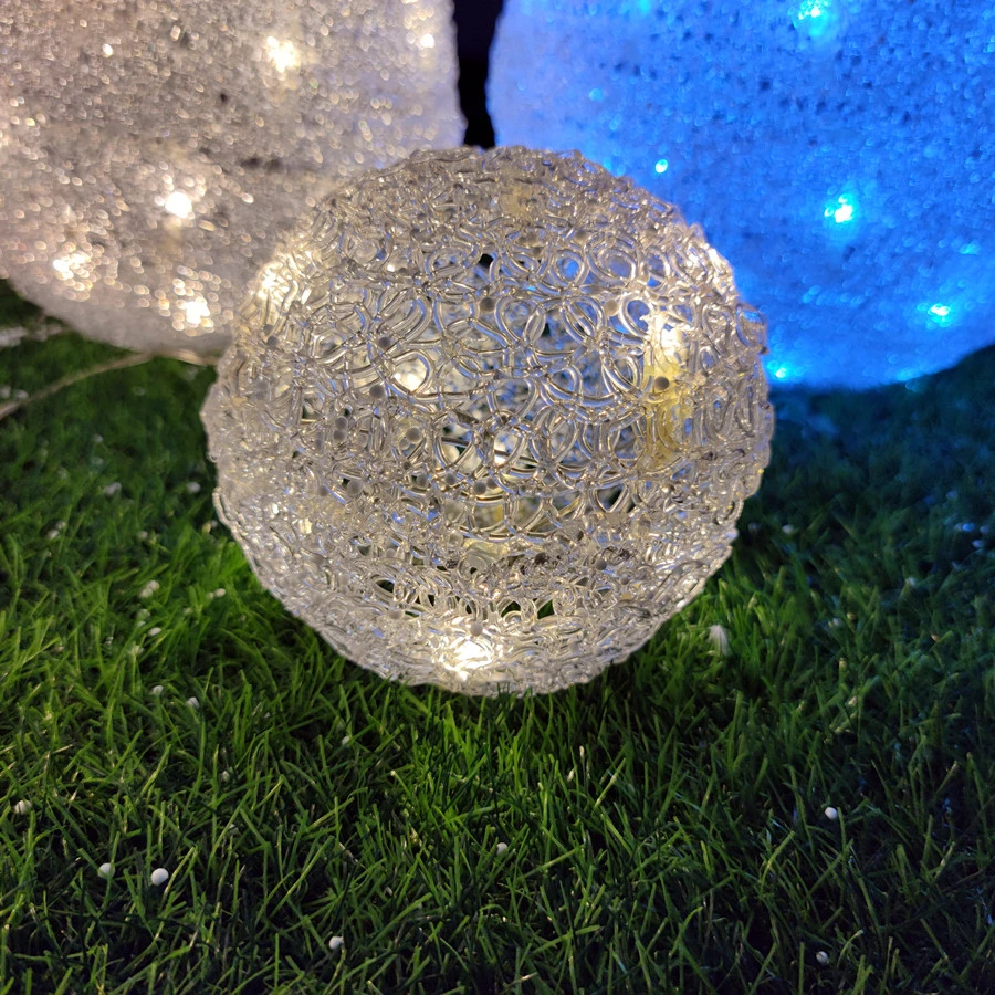 Acrylic luminous ball LED decorative light 15CM20CM25CM factory customized
