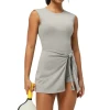 Activewear Manufacturers Womens Tennis Dress U-shaped Beauty Back Casual Slim Anti-walking Tennis Skirt Sport Wear Women Set