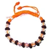 Adjustable beaded free size bracelets, made of glass beads and bent wood beads as per picture. RGV301010