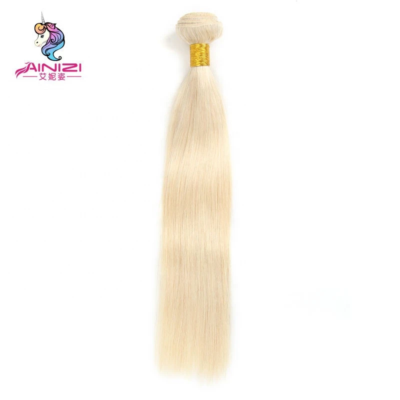 Ainizi Wholesale high quality human hair extensions brazilian virgin hair 613 blonde human hair bundle weaves