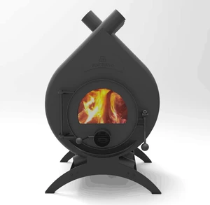 Air Heating Cheap Wood Burning Stove with Combustion Pot