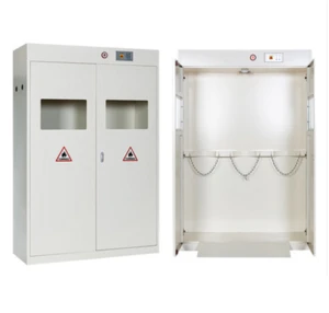All steel three Gas cylinder cabinets With alarm