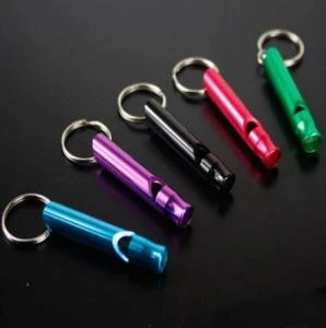 Aluminum alloy colorful multicolor life whistle referee wild survival whistle
