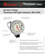 Aluminum Bezels 5" Shift Light Tachometer (DIS) With White Faceplate