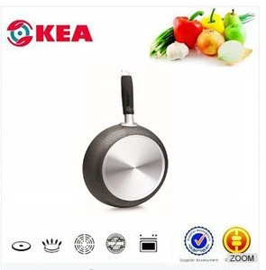 Aluminum cookware electric frying pan parts with Bakelite and S/S handle powder coated pan frying