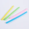 Amazon hot Reusable Silicone Straws Long Flexible Silicone Drinking Straws with Cleaning Brush