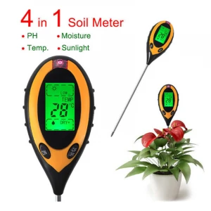 Amazon hot sell 4 In 1 Soil PH meter with Digital Display for gardon/4 In 1 Digital LCD Display Moisture Sunlight Soil Sunlight