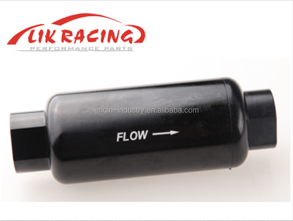 AN-10 AN10 Black Anodised Billet Magnetic High Flow Fuel Filter 100 Micron