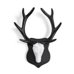 antique plastic wall hanger vintage coat towel rack wall hanging animal deer head modern art home sculpture decoration