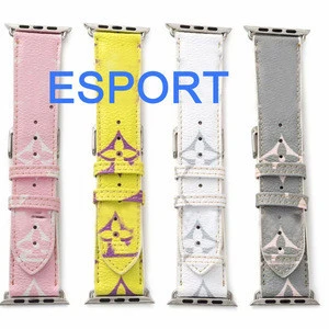 apple watch band designer for iwatch Strap pu leather 38 40 42 44mm   Designer apple watch band sublimation watch band