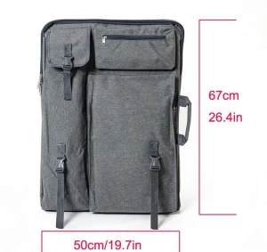 Art Portfolio Bag Carrying Case Grey Outdoor Artist Art Supply Sketch Board Travel Sketchpad Drawing Board Bag