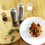 Automatic Electric Stainless Steel Salt Pepper Grinder, Adjustable Ceramic Sea Salt & Pepper Grinder, Pepper & Salt Mill