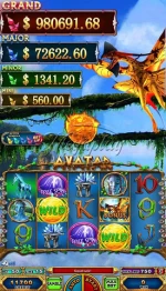 Avatar vertical screen slot game board