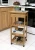 Import bamboo design wood vegetable cabinet wooden tea storage hotel housekeeping cart kitchen trolley with wheels from China