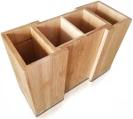 Bamboo Expandable Cooking Utensil holders Kitchen Tool Holder Natural Spatula Spoon Caddy | Counter Stove Top Organizer