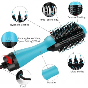 Best Affordable One Step, Best Travel Hair Dryer Brush Private Label Hair Curly Straightener Comb Salon Hair Blow Dryer/