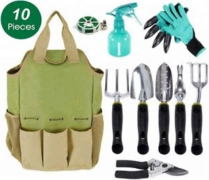 Best Gardening Gift Set,Vegetable Garden Tool Kit,Gardening Hand Tools Set Bag with Garden Digging Claw Gardening Gloves