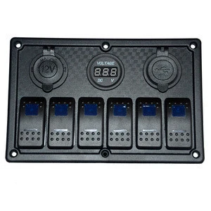 Best price Blister box packaging 6 gang electric switch panel for Ship and yacht