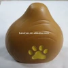 Best selling unique ceramic pet urn casket with hand paint paw mark for dog