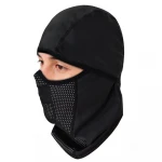 Bicycle Thermal Fleece Hat headset Winter warm Full Face Mask Neck Cap Cycling Windproof Dustproof Masks Black Color Breathable