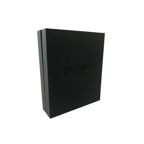 black elegant lift-off lid shoulder neck rigid paper box with sleeve for  toys packaging