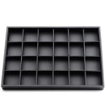 Black Leather Necklace/Ring/Bracelet/Pendant/Loose Bead Hand Catenary Showcase Earring Storage Jewelry Display Tray